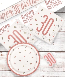 Rose Gold Glitz 30th Birthday Party Supplies | Balloon | Decoration | Pack